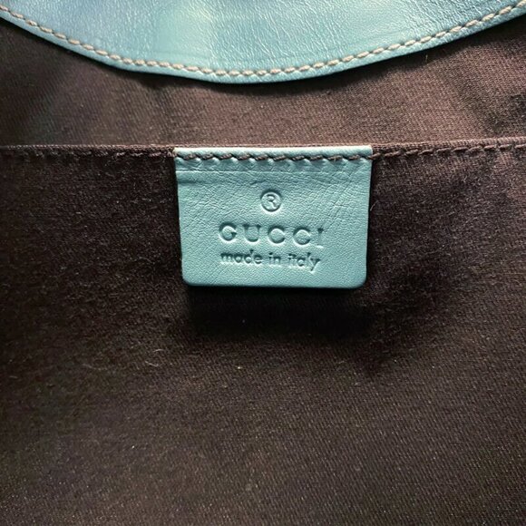 Gucci Blue Leather Small Jackie Hobo - Picture 7 of 8